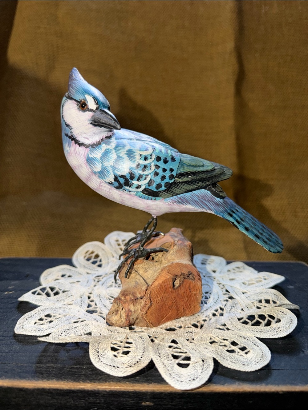 Decorative Blue Bird Figurine - Blue Accent Home Decor